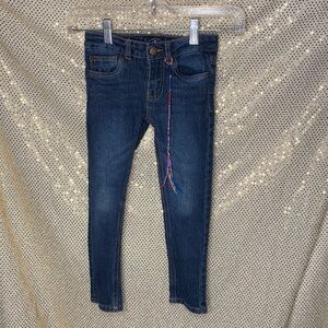 Lucky Brand jeans little girls 6 skinny braided knot string tassel